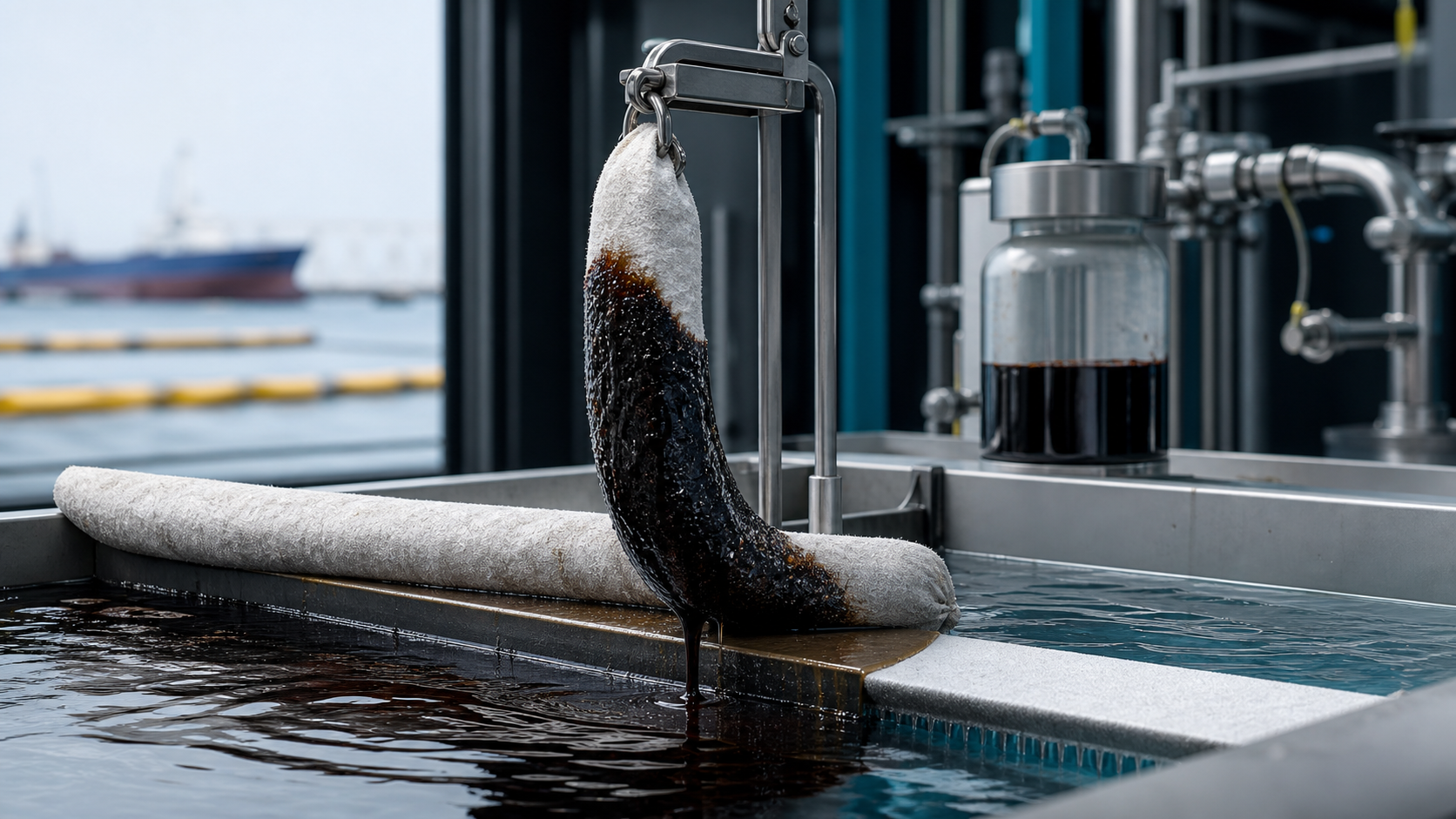 Floatix oil-selective absorbent material recovering hydrocarbon from water